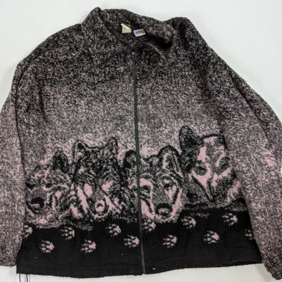 Mazmania Jackets & Blazers - Mazmania Ultra plush oversized fleece wolf XL coat